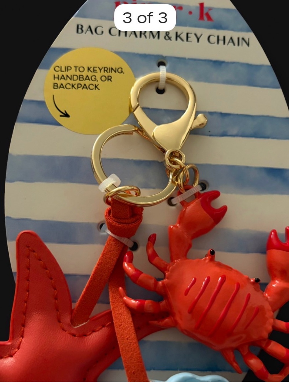 piper•k Beach Charm Key Chain - Picture 3 of 3
